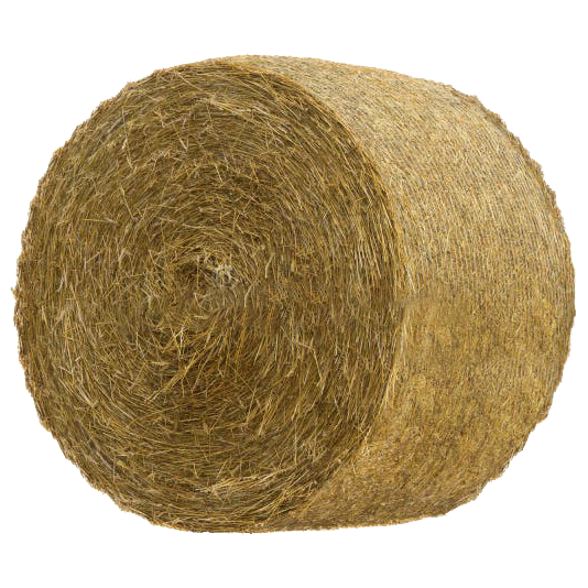 Brown Round Alfalfa Hay Bales